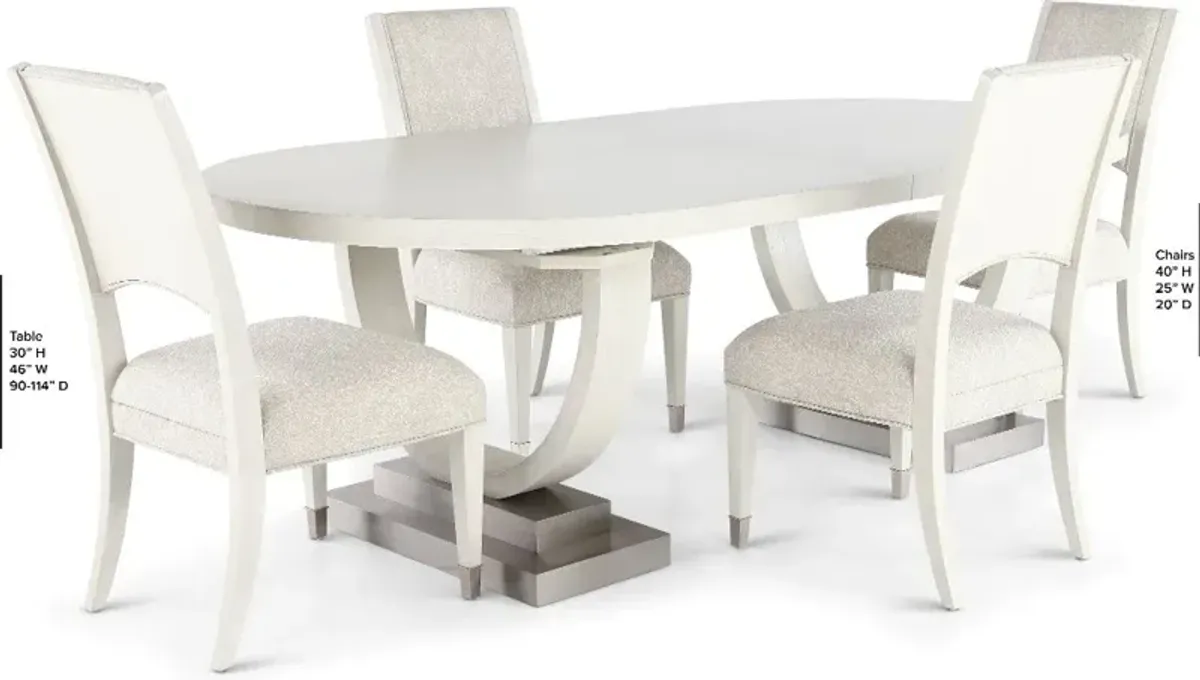 Brighton Gray 5 Piece Dining Set