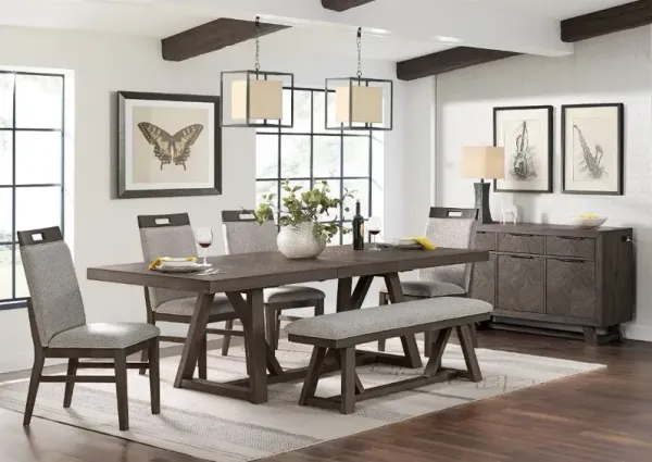 Hearst Reclaimed Brown 5 Piece Dining Set
