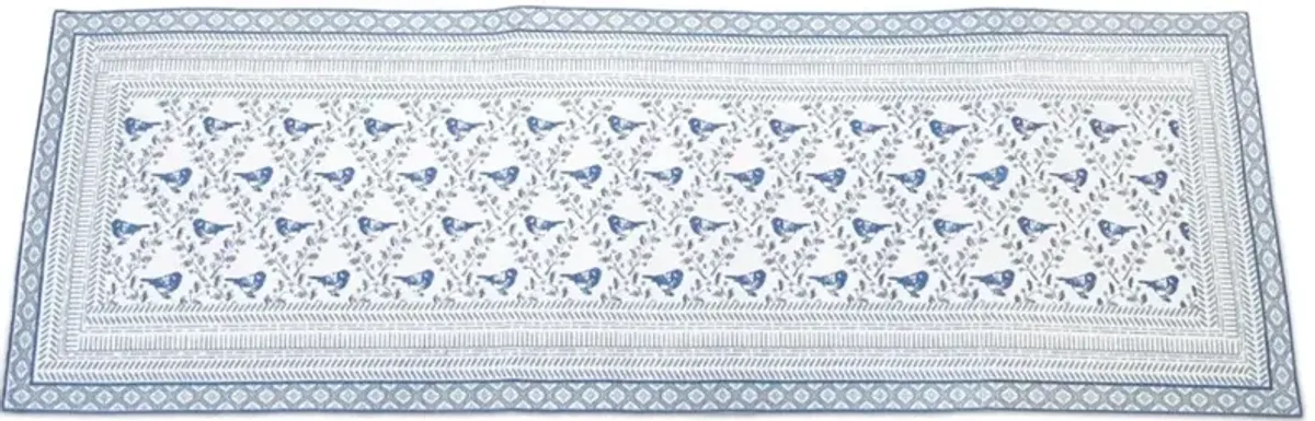 Comfort and Joy Blue and White Accent Runner Rug