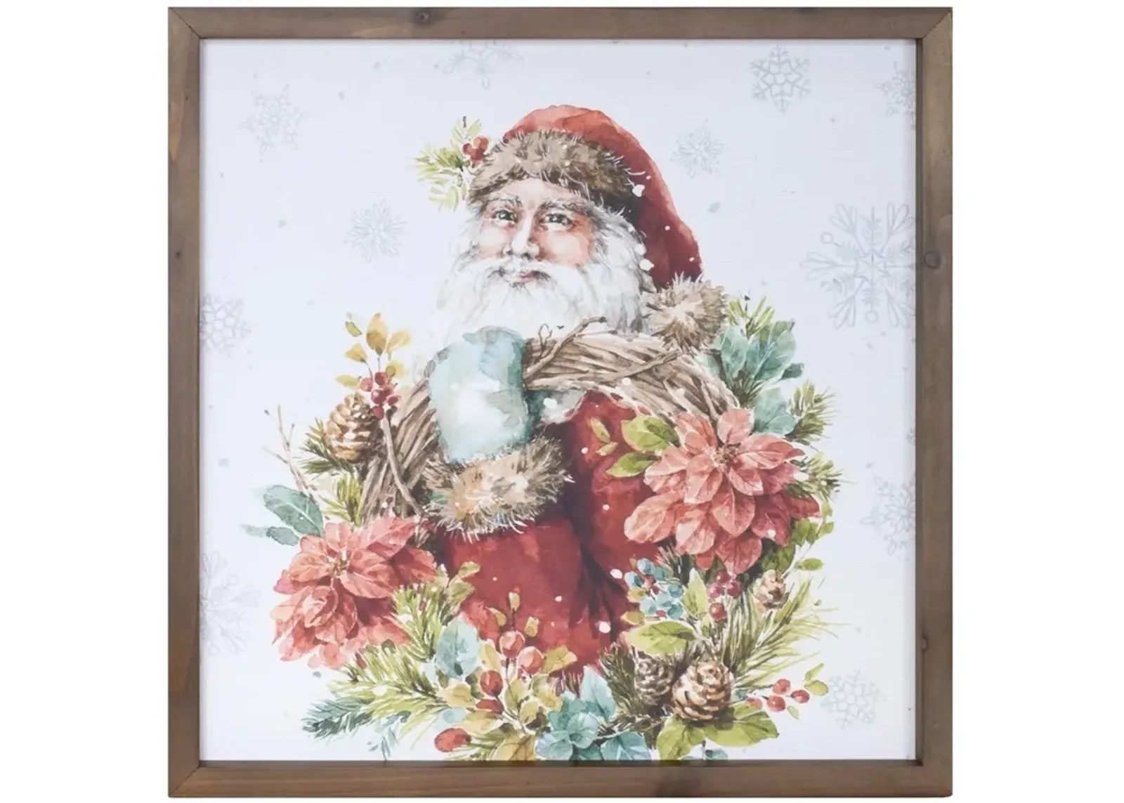 Wood Framed Santa Art