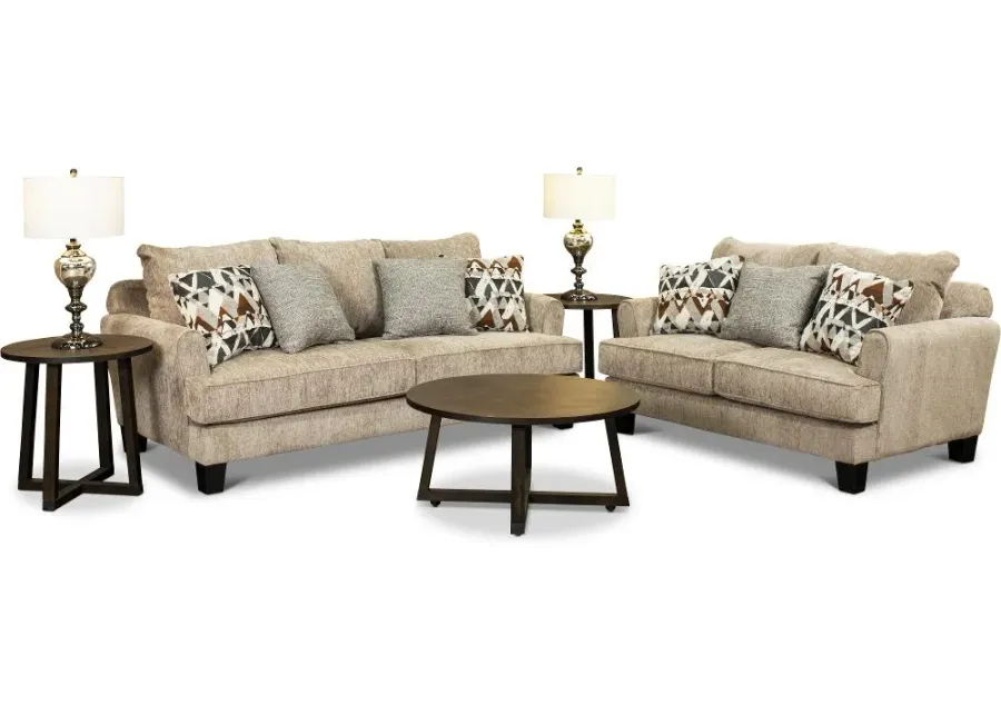 Bryn Beige 7 Piece Living Room Set