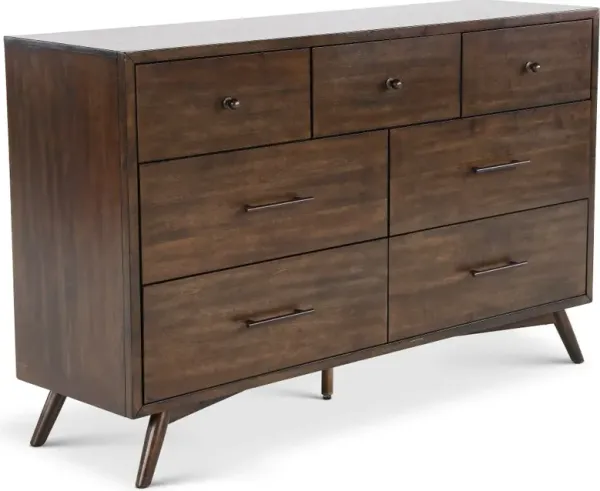 Robin Mid-Century Modern Walnut Brown Dresser