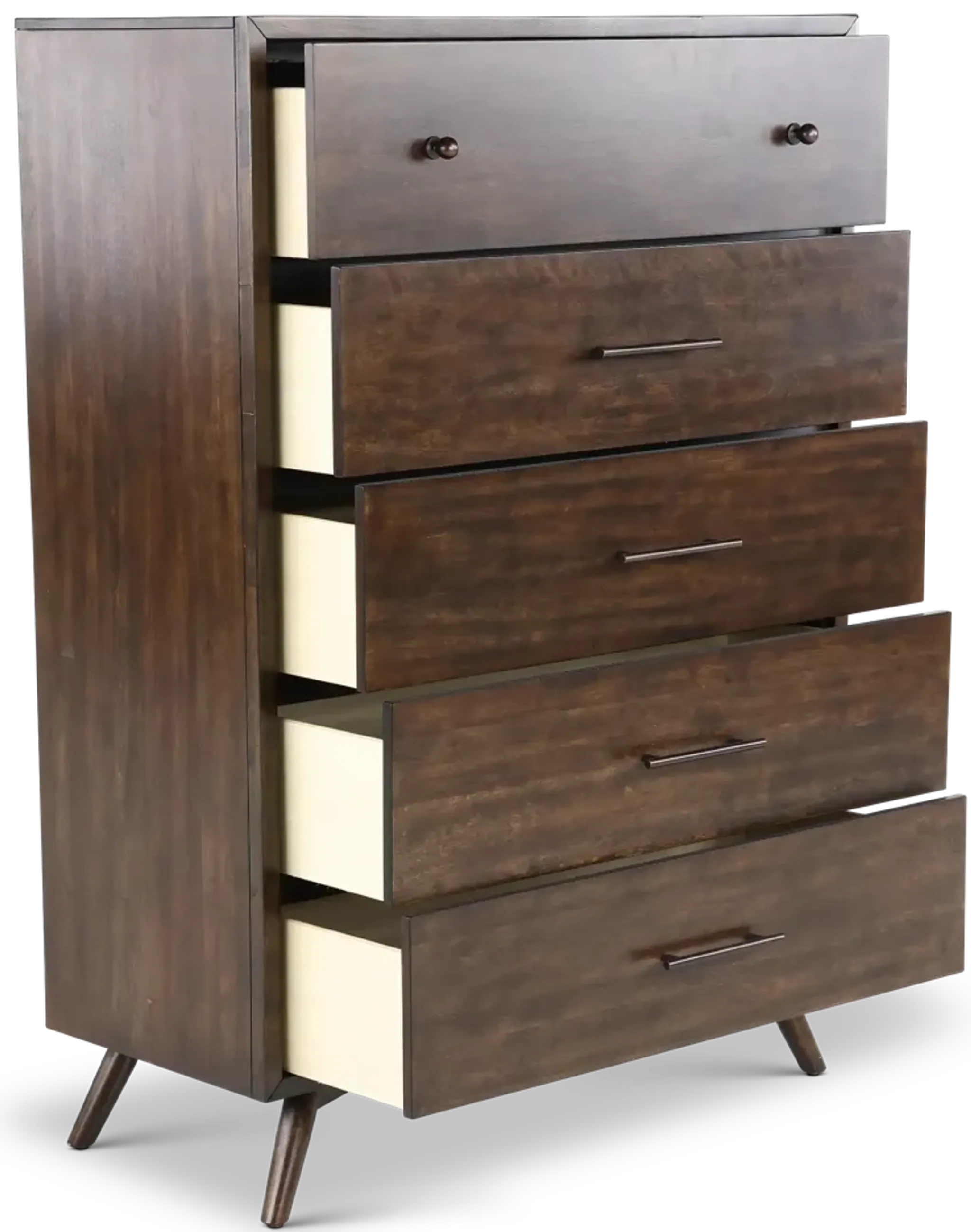Robin Mid Century Modern Walnut Brown Chest Of Drawers Rc Willey ...