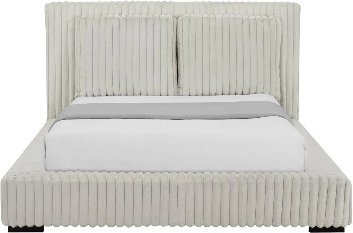 Lotus Queen Upholstered Platform Bed