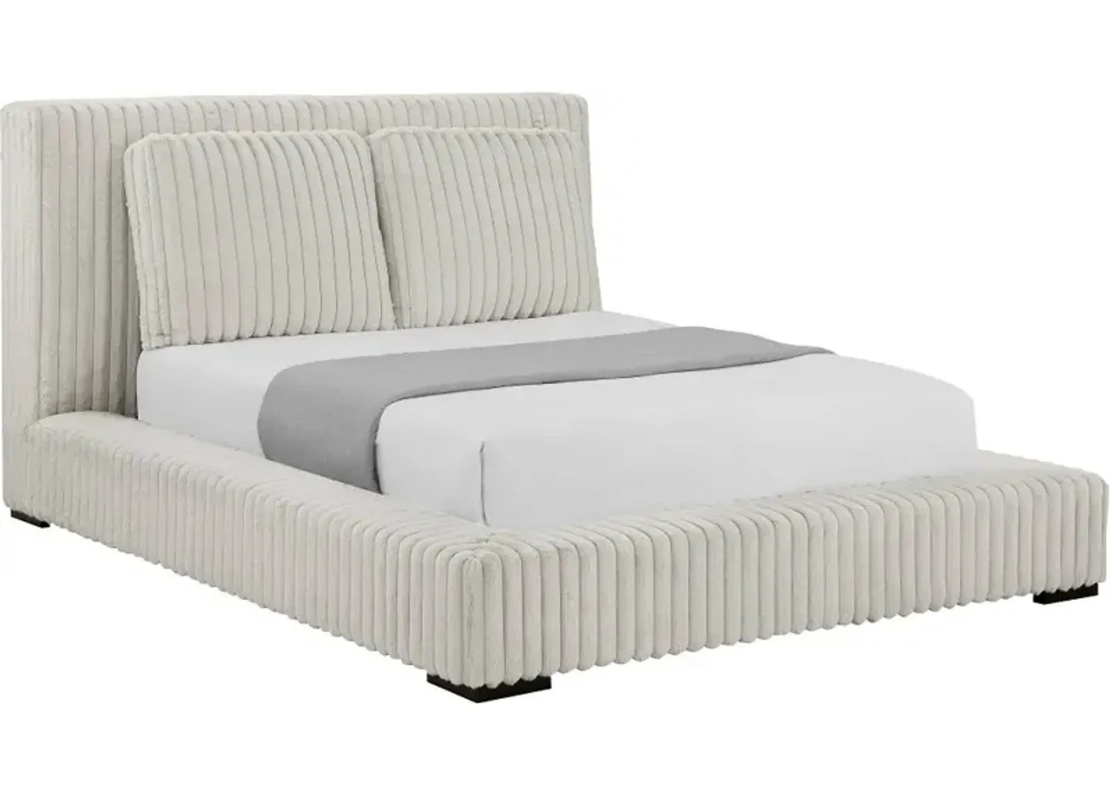 Lotus Queen Upholstered Platform Bed