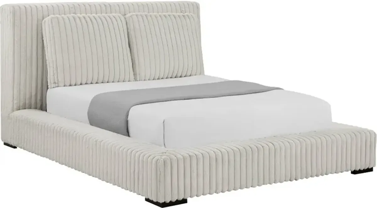 Lotus Queen Upholstered Platform Bed