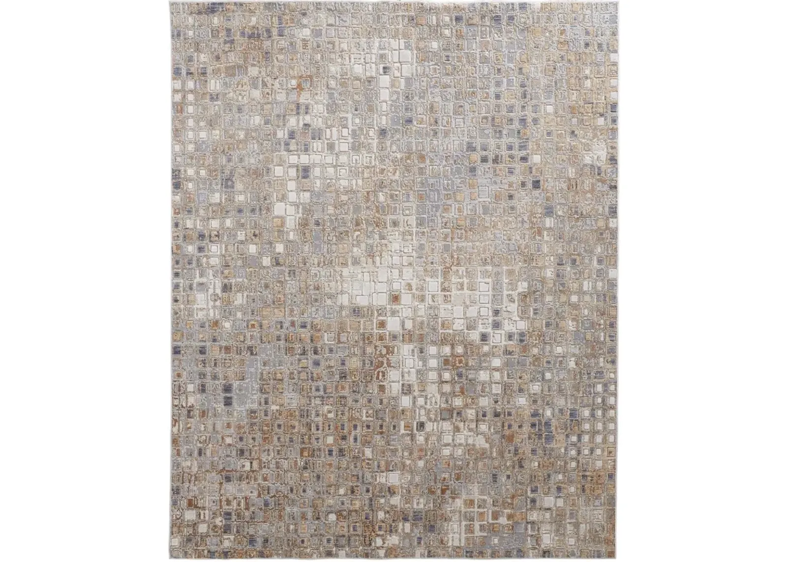 Laina 5 x 8 Mosaic Beige Gray Area Rug