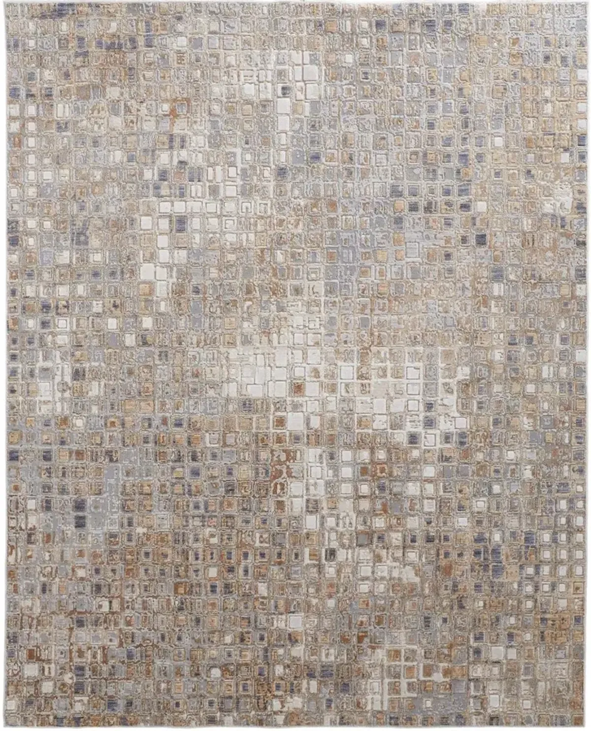 Laina 5 x 8 Mosaic Beige Gray Area Rug