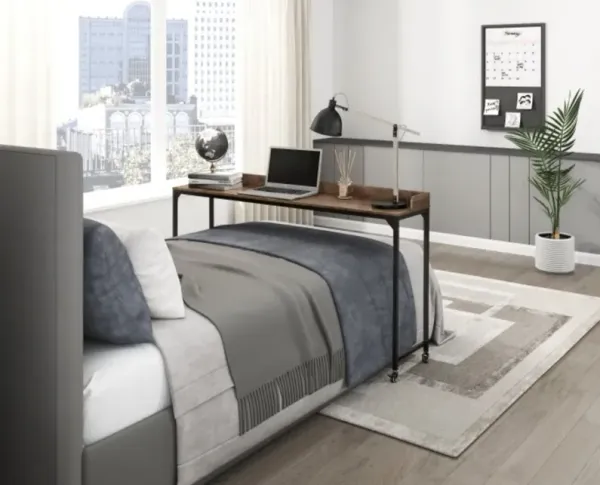 Sumter Brown and Black Over-Bed Desk