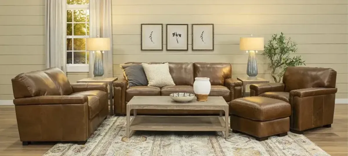 Splendor Brown Leather Sofa