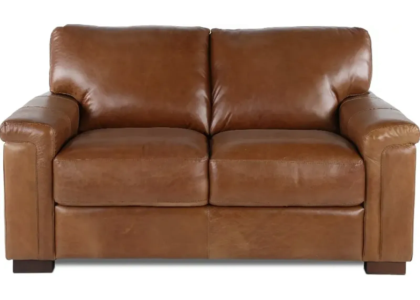 Splendor Brown Leather Loveseat