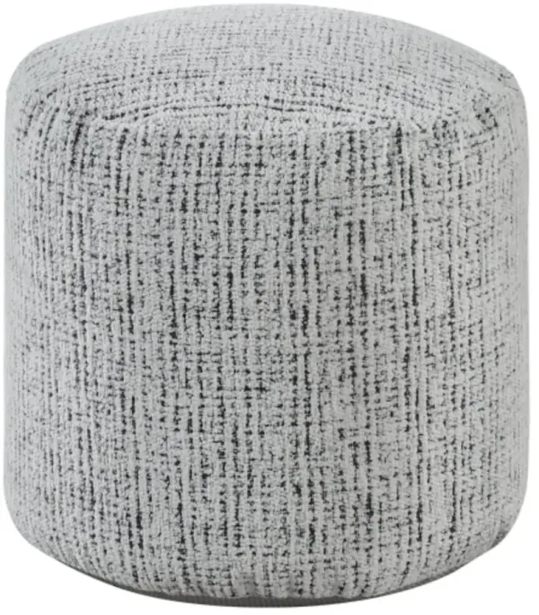 Aiken Black and White Accent Pouf