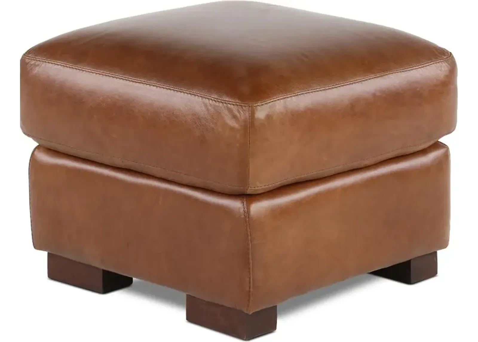 Splendor Brown Leather Ottoman