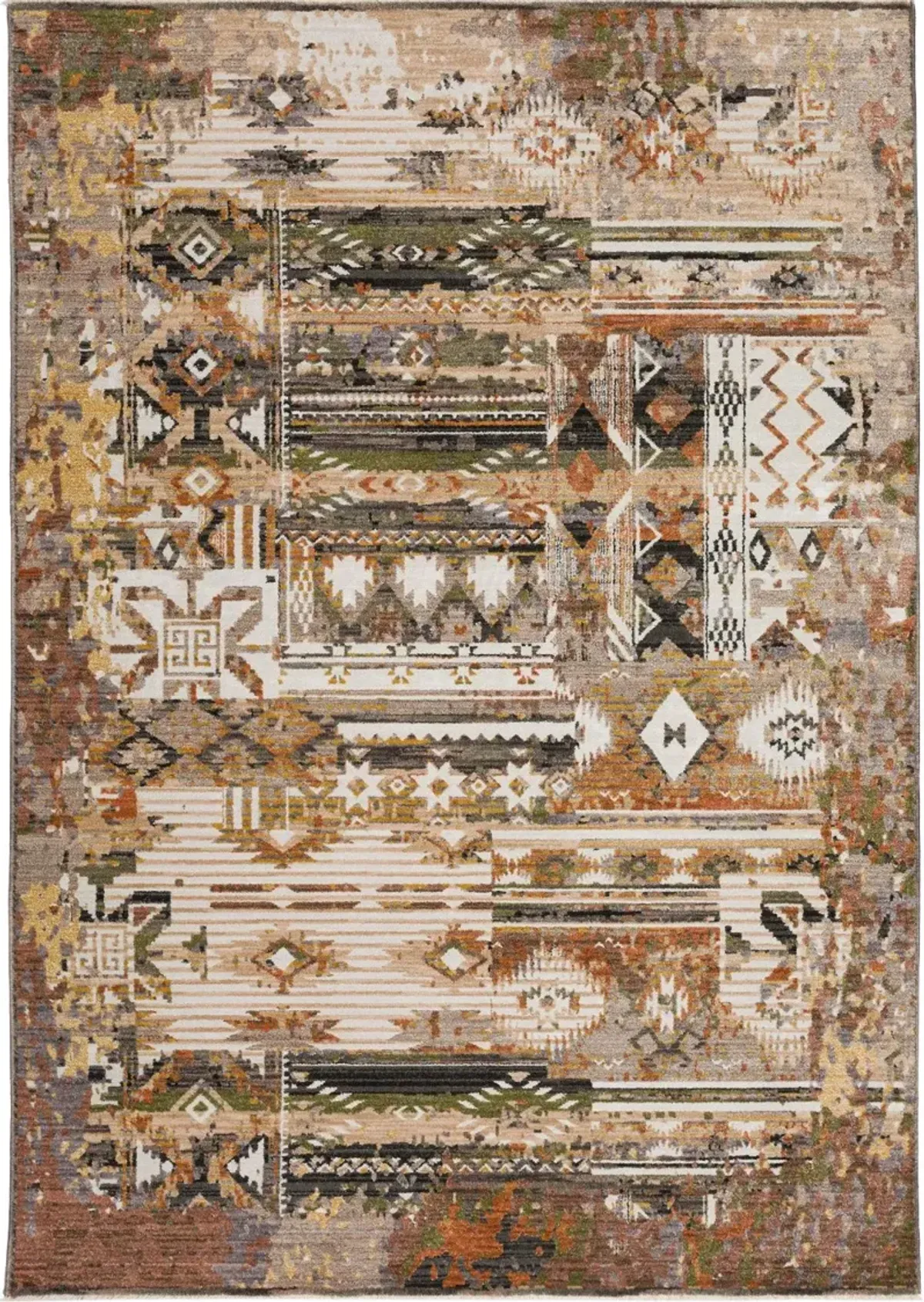 Odessa 5 x 8 Southwestern Rust Area Rug