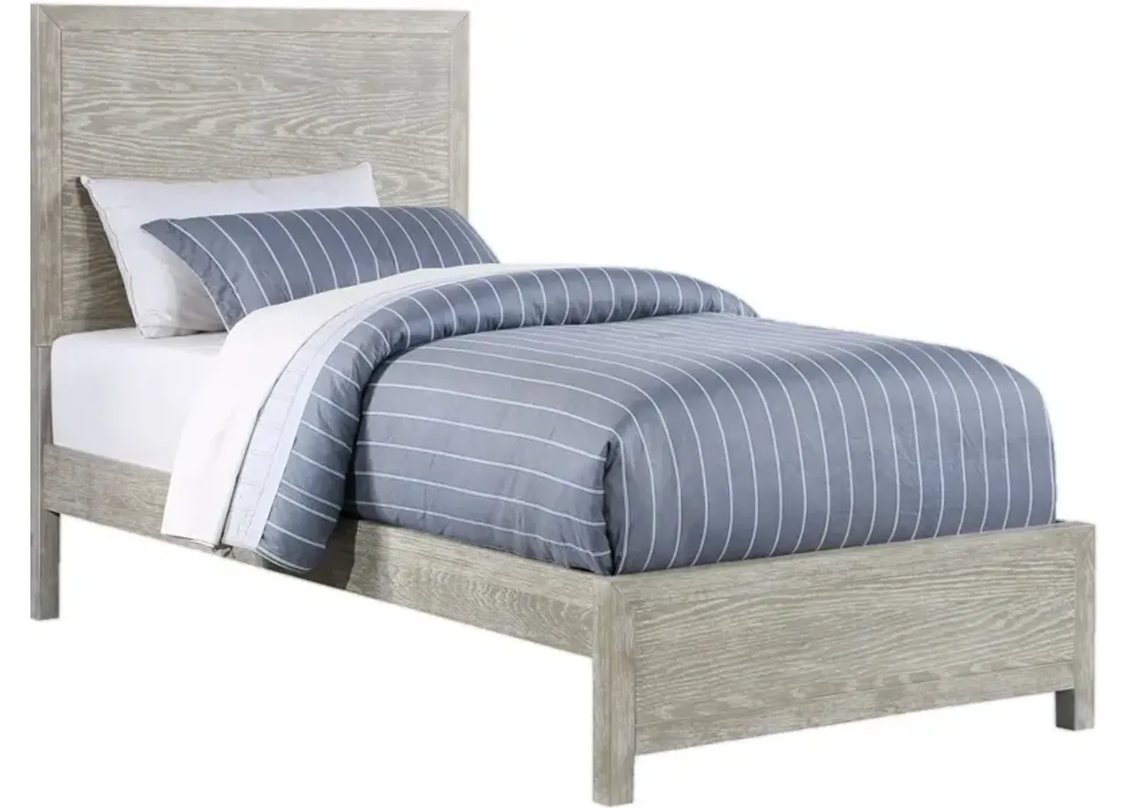 Fresno Gray Oak Twin Bed