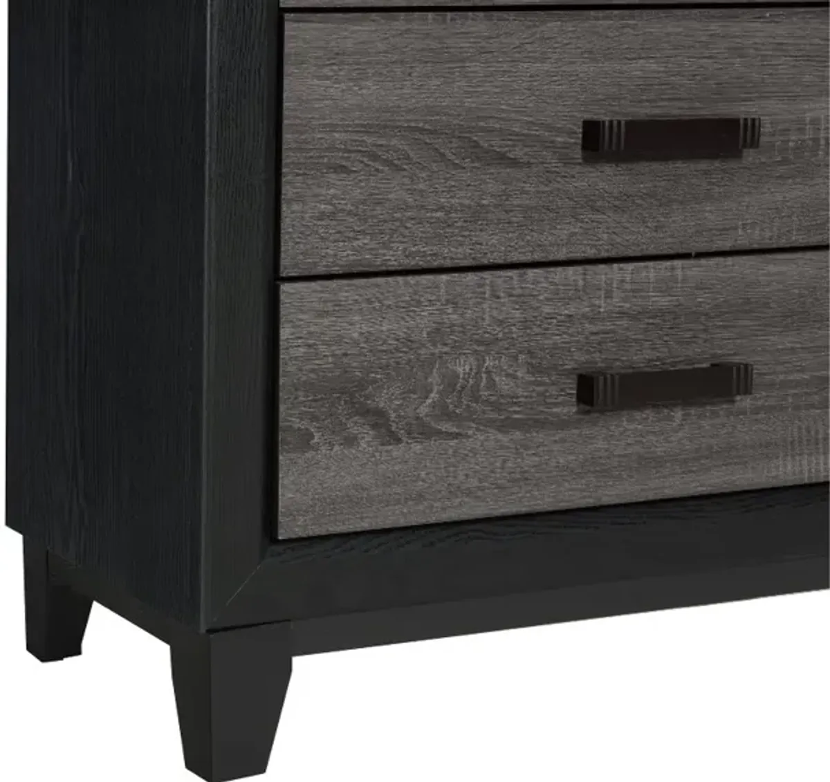 Lisbon Gray and Black Chest of Drawers