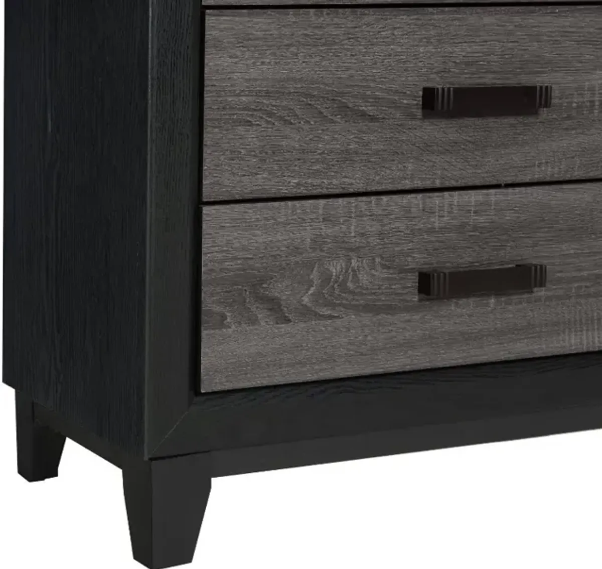 Lisbon Gray and Black Chest of Drawers