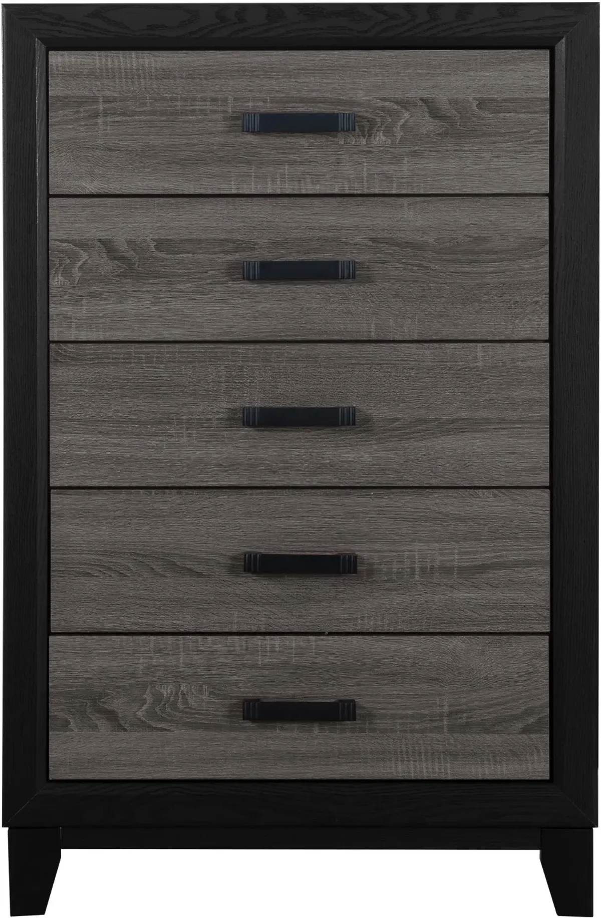 Lisbon Gray and Black Chest of Drawers