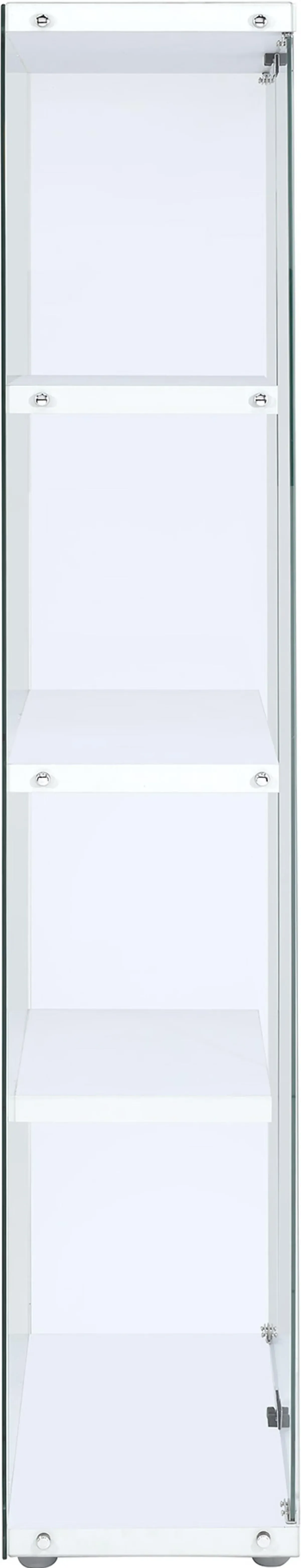 Ice Clear Cabinet with White Shelves