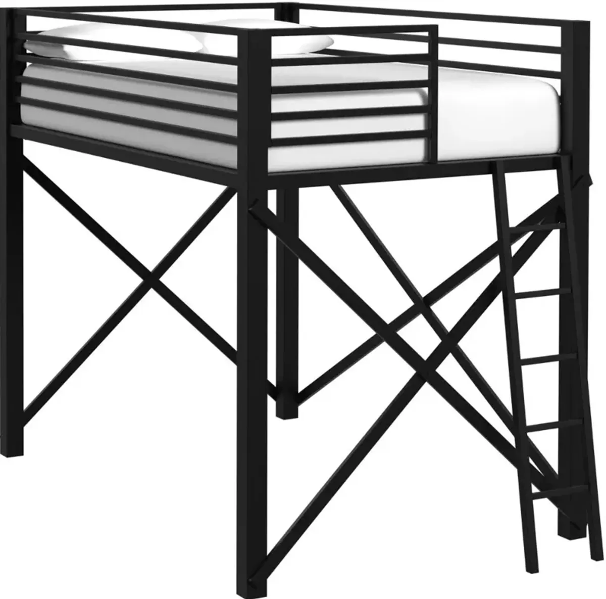 Talia Black Full Loft Bed