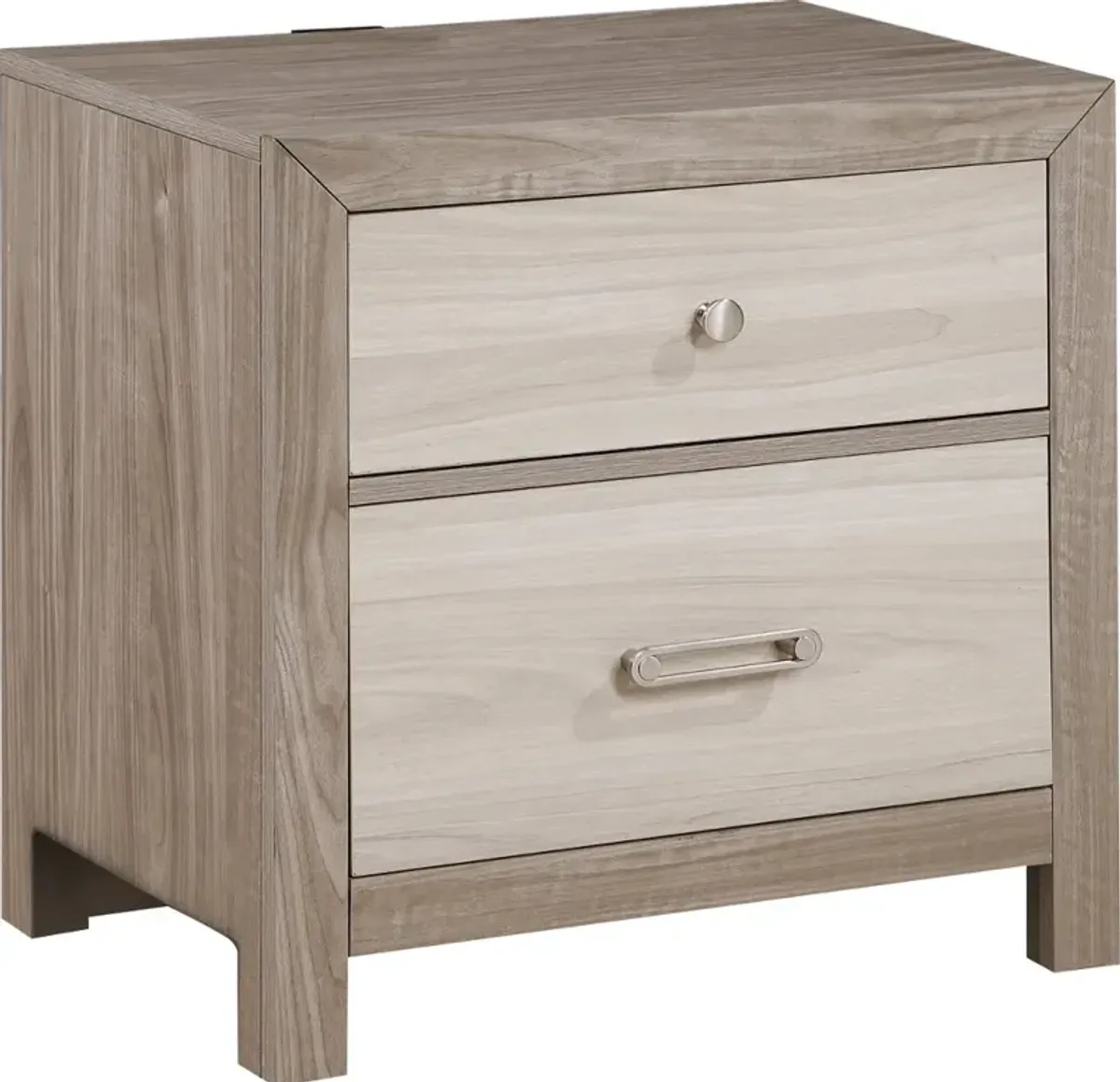 Aaray Two-Tone Natural Nightstand