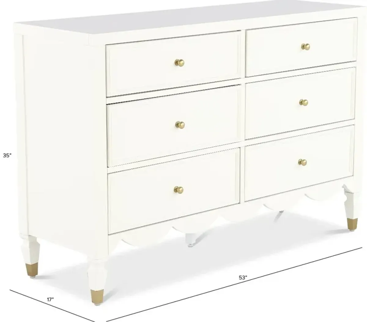 Olivia French White Dresser