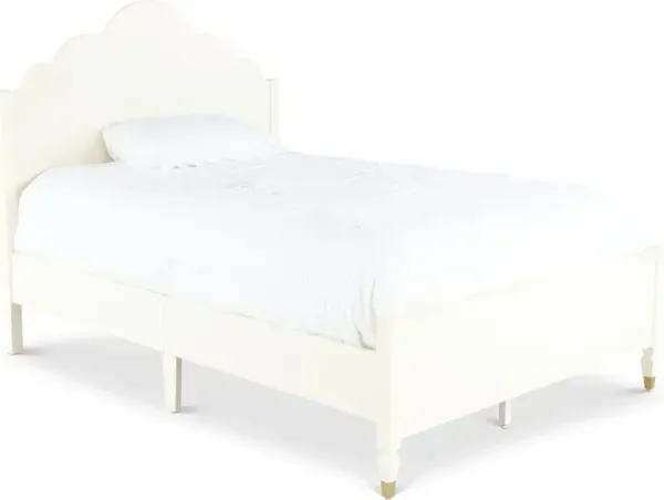 Olivia French White Twin Panel Bed