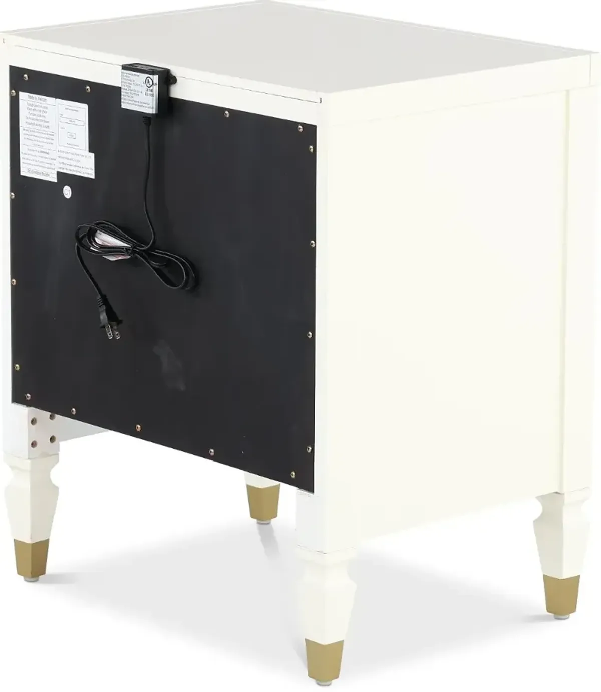 Olivia French White 2-Drawer Nightstand