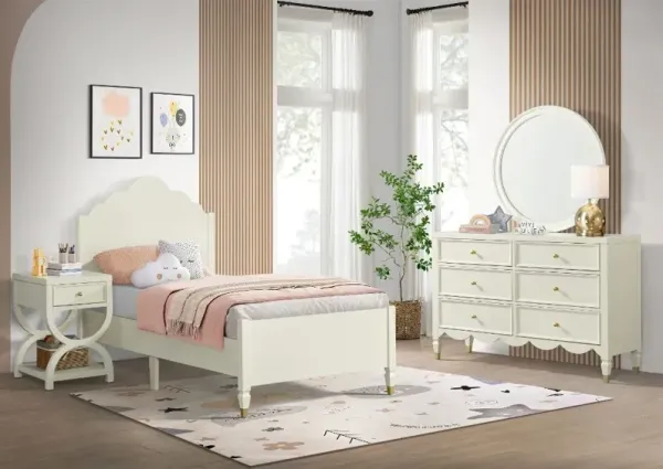 Olivia French White Nightstand