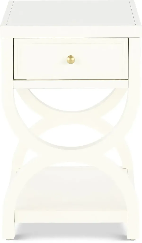 Olivia French White Nightstand