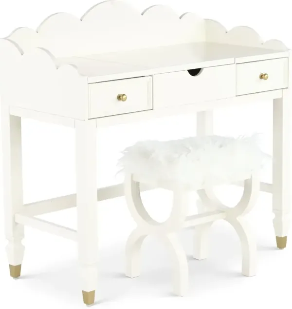 Olivia French White Vanity Set