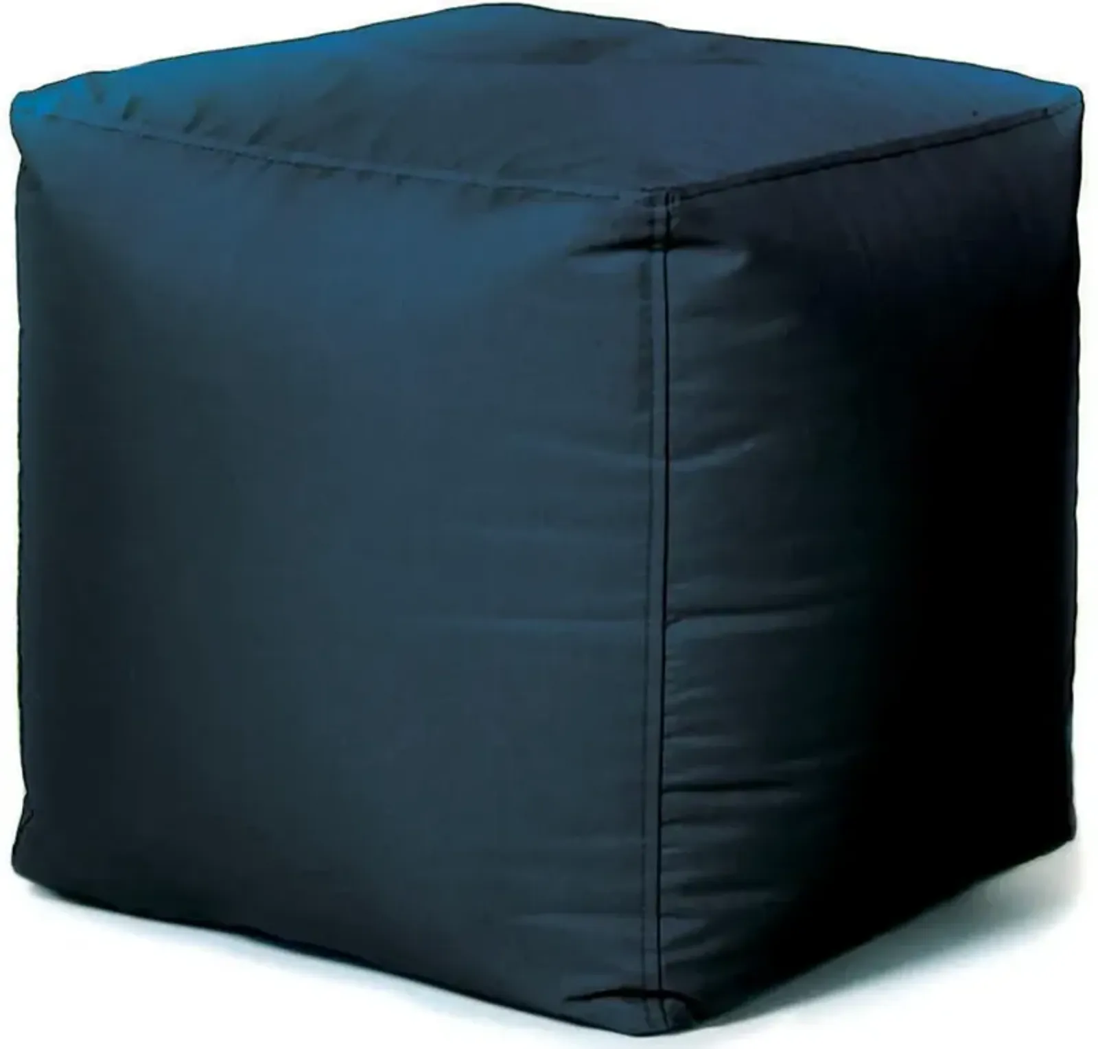 Gamma Blue Cube Ottoman Pouf