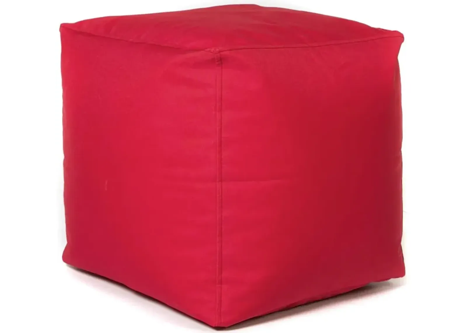 Gamma Red Cube Ottoman Pouf