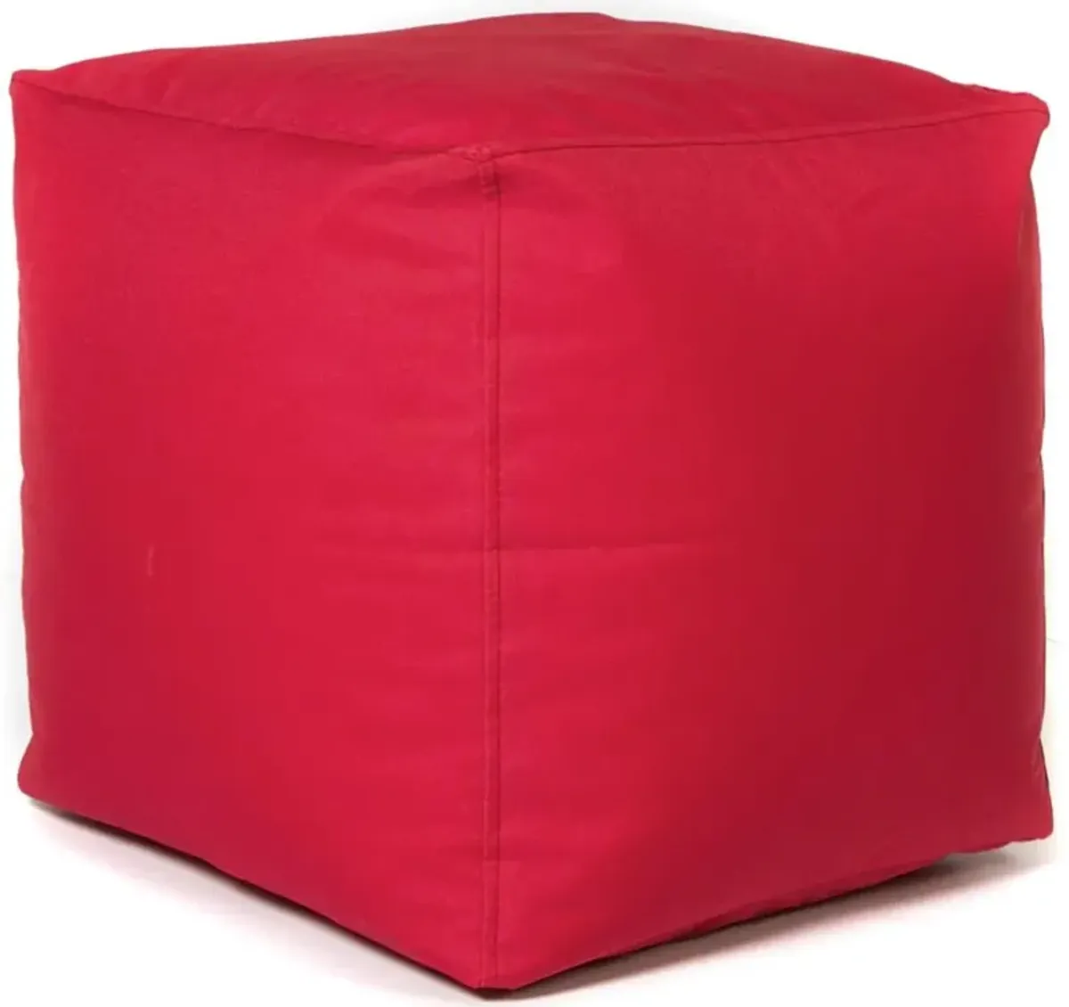 Gamma Red Cube Ottoman Pouf