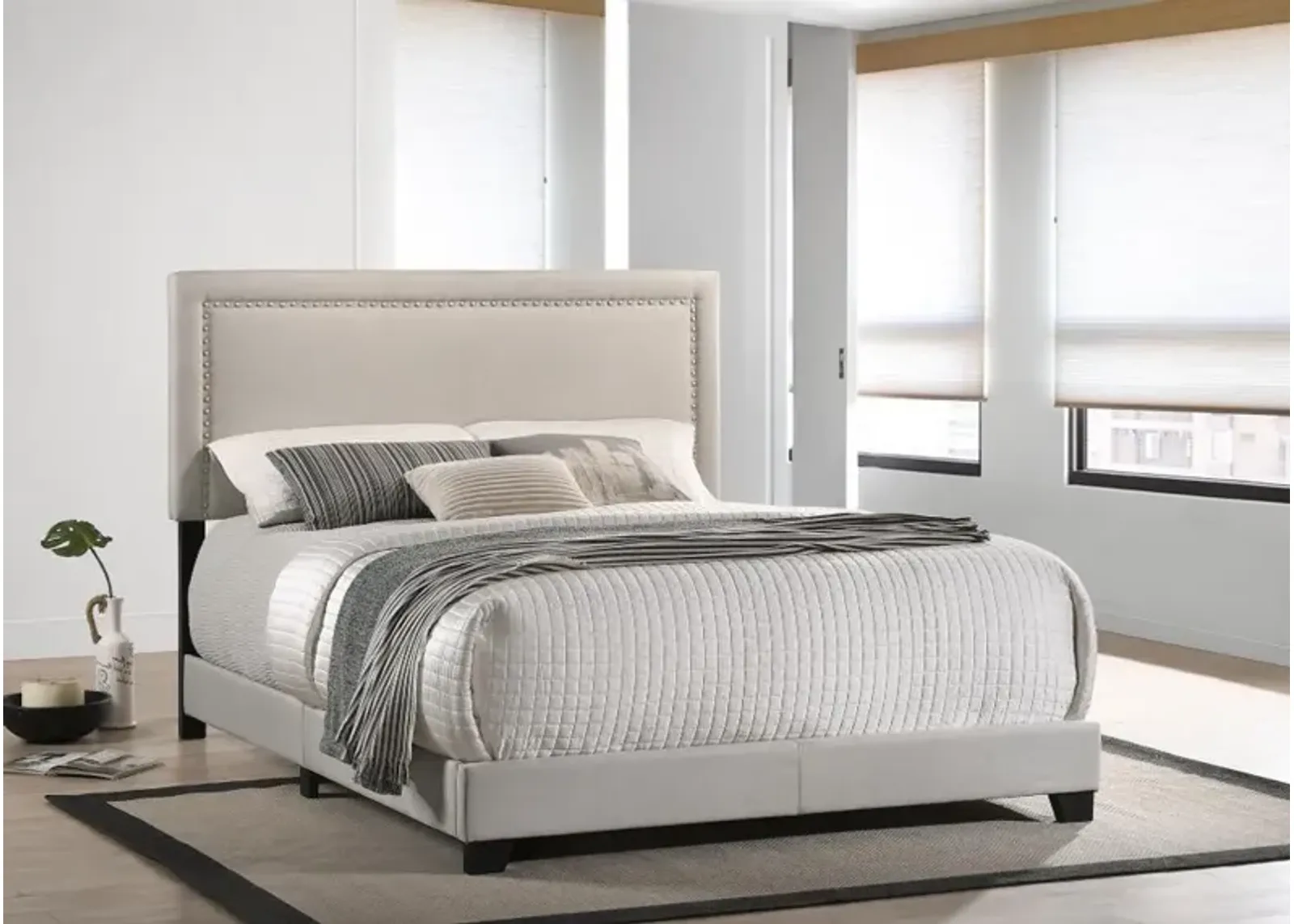 Zion Gray Full Upholstered Bed