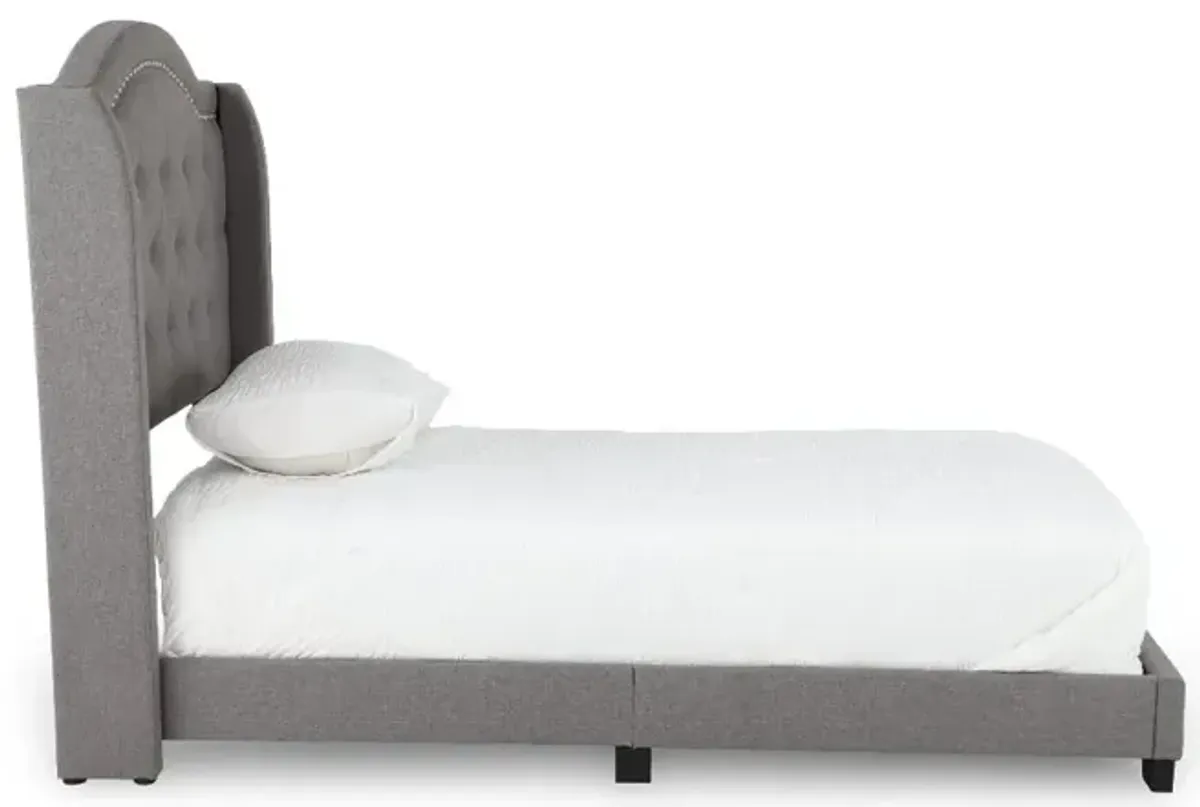 Rhyan Gray Twin Upholstered Bed