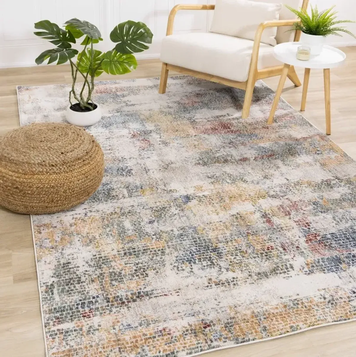 Marisa 5 x 8 Abstract Multicolor Plush Area Rug