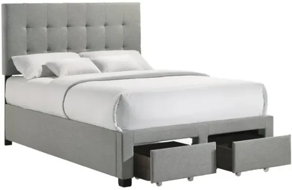Kaycee Gray Full Upholstered Storage Bed
