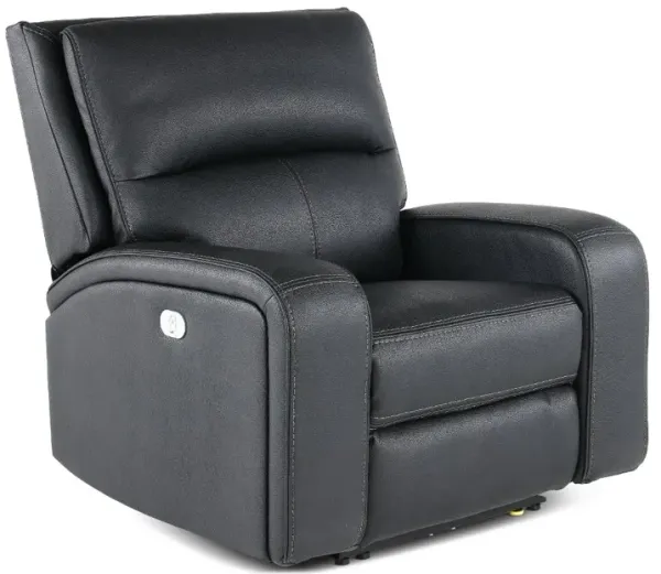 Star Black Power Recliner with Adjustable Headrest
