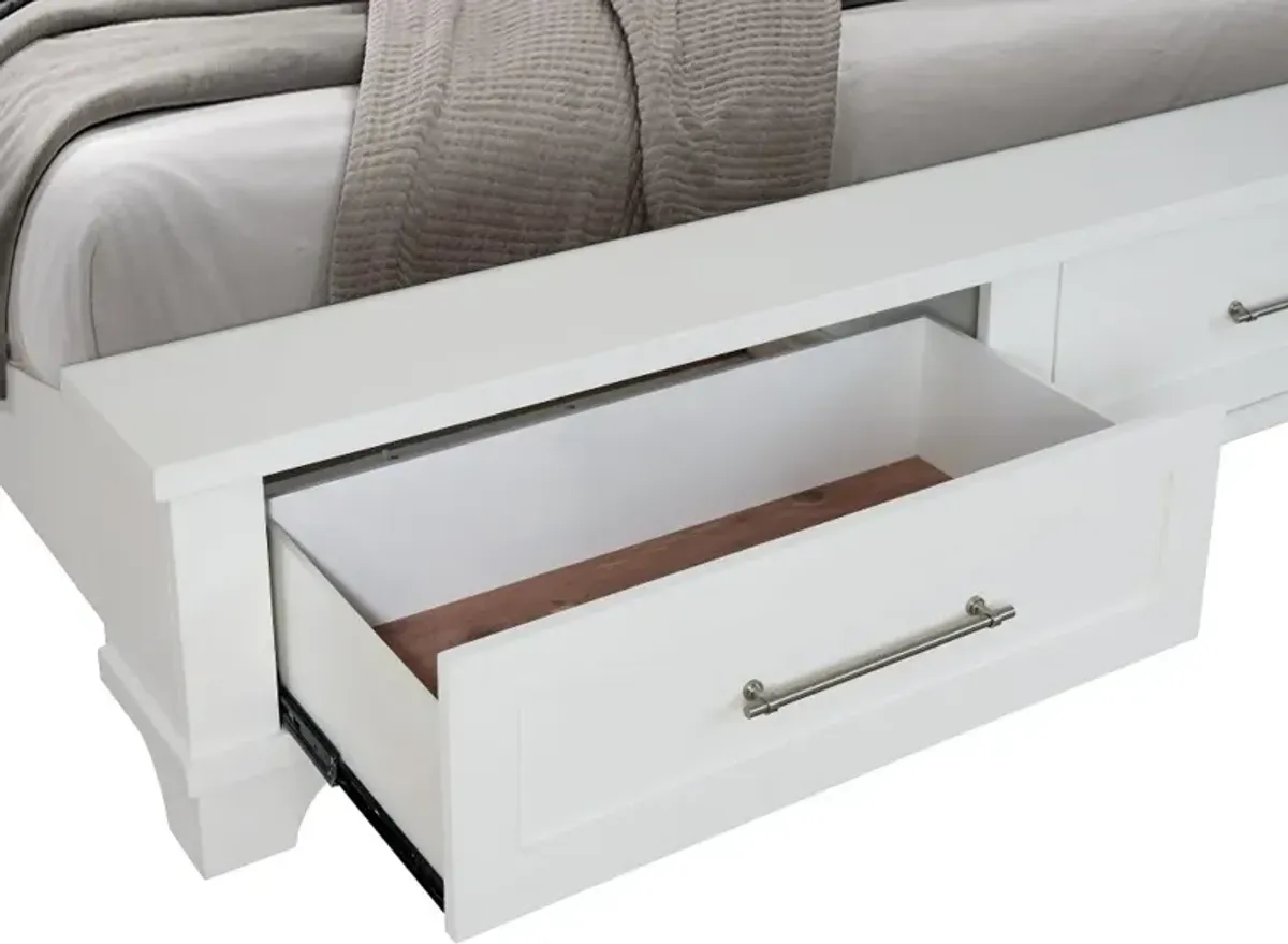 Marina White King Storage Bed