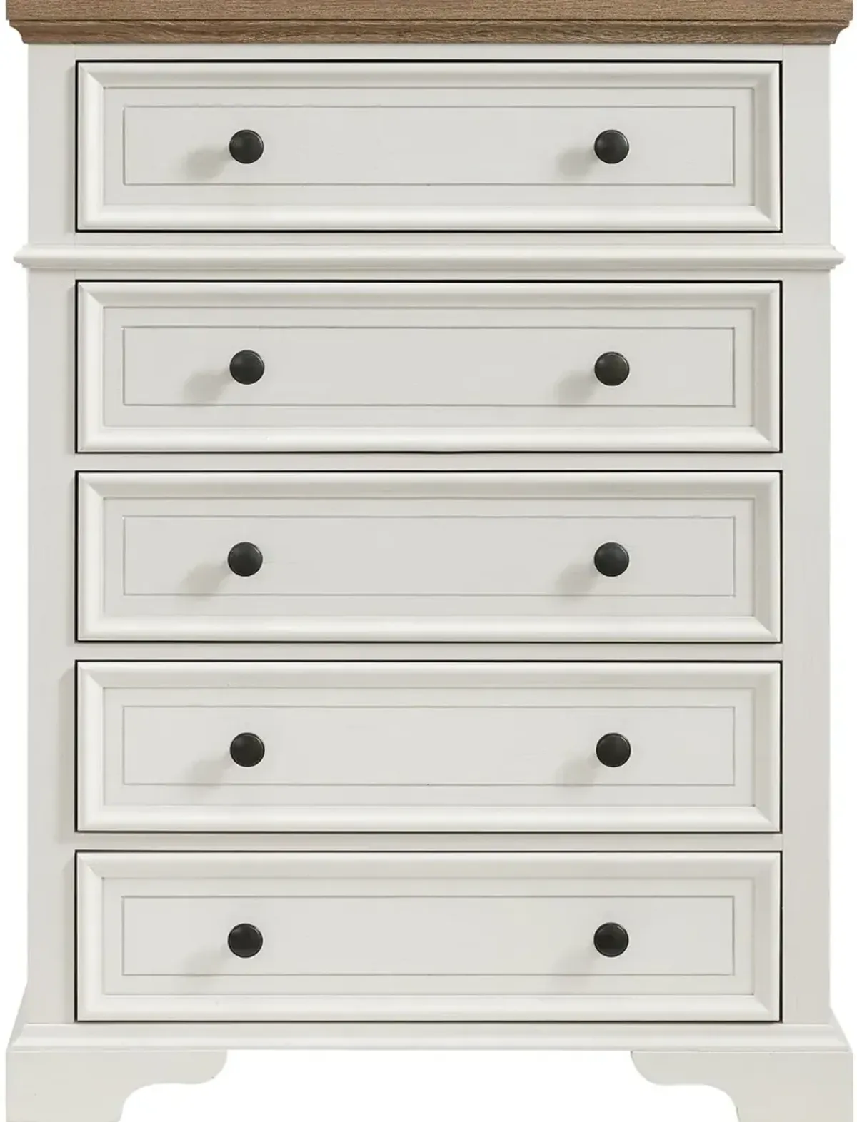 Easton White and Brown Chest of Drawers
