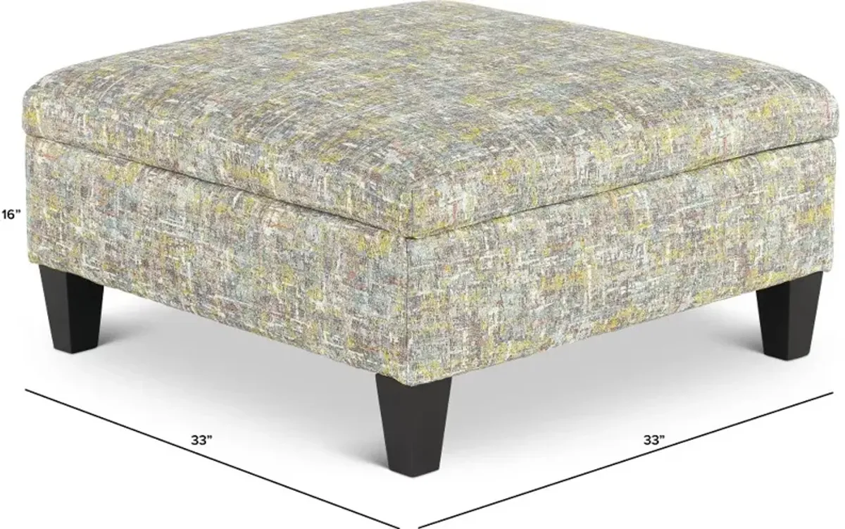 Juno Sea Glass Storage Ottoman