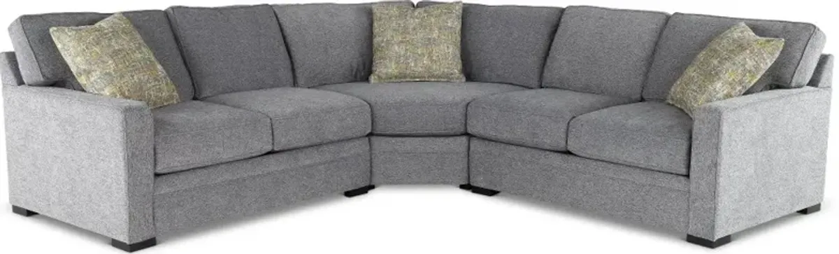 Juno Gray 3 Piece Sectional