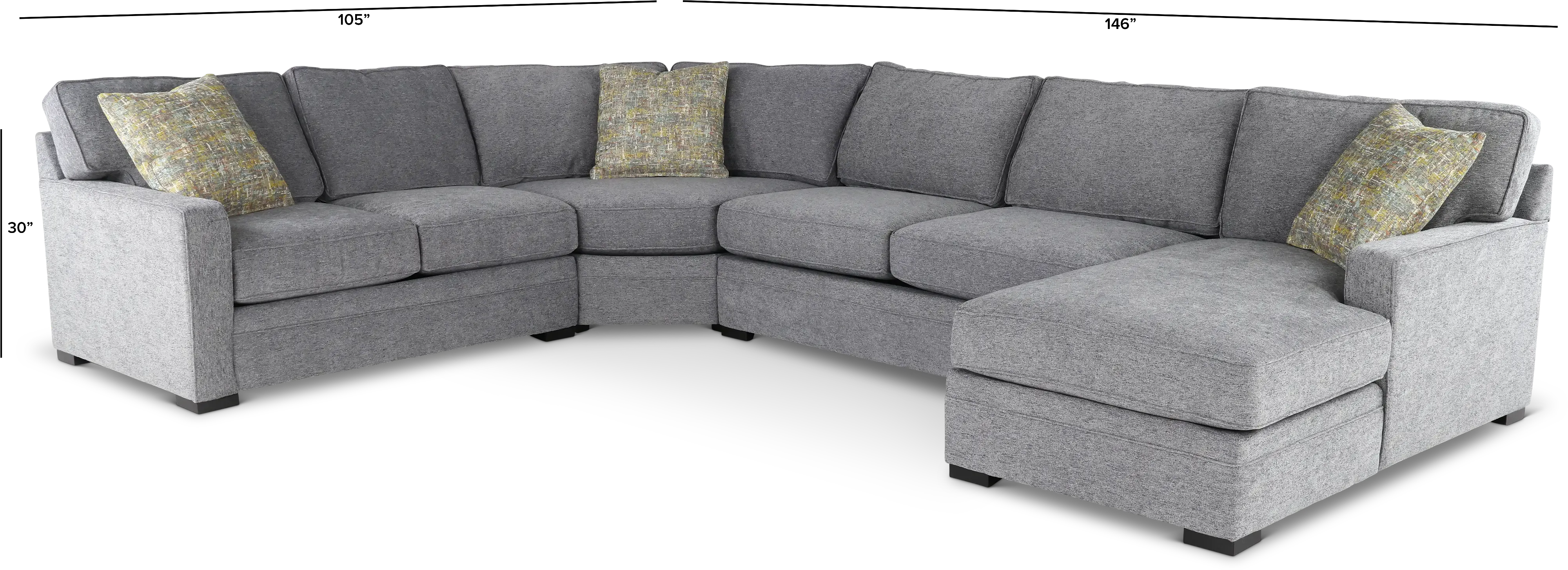 Juno Gray 4 Piece Sectional