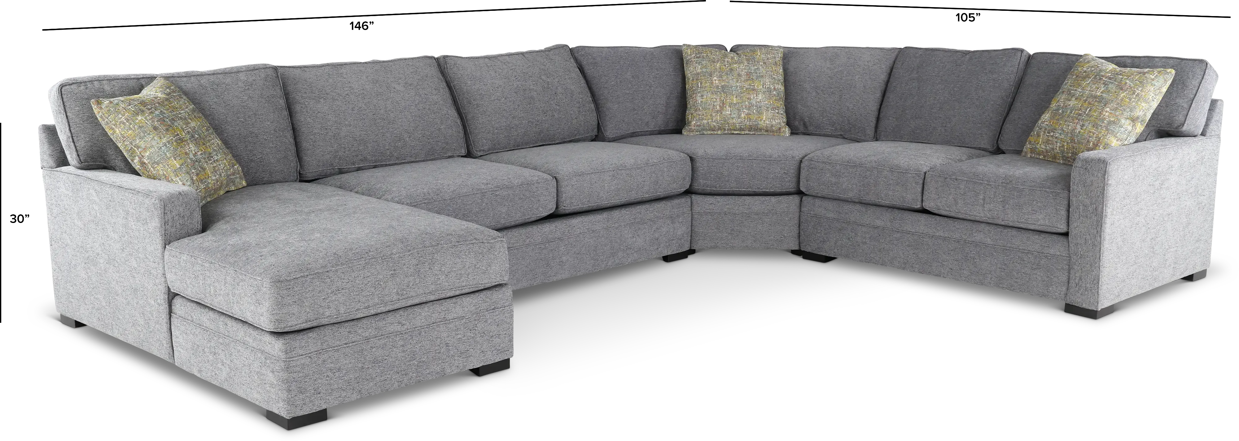 Juno Gray 4 Piece Sectional