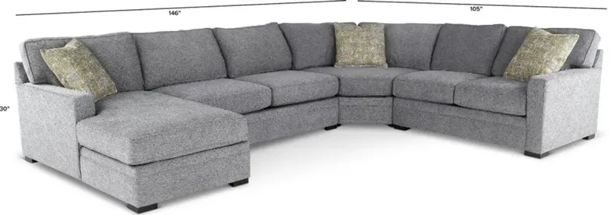 Juno Gray 4 Piece Sectional