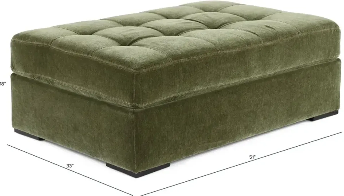 Noah Moss Green Ottoman