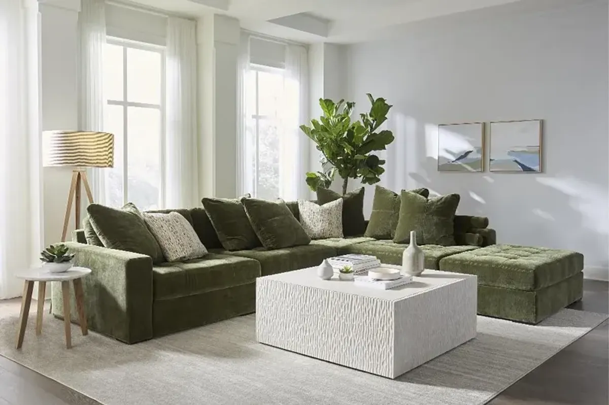 Noah Moss Green 4 Piece Modular Sectional