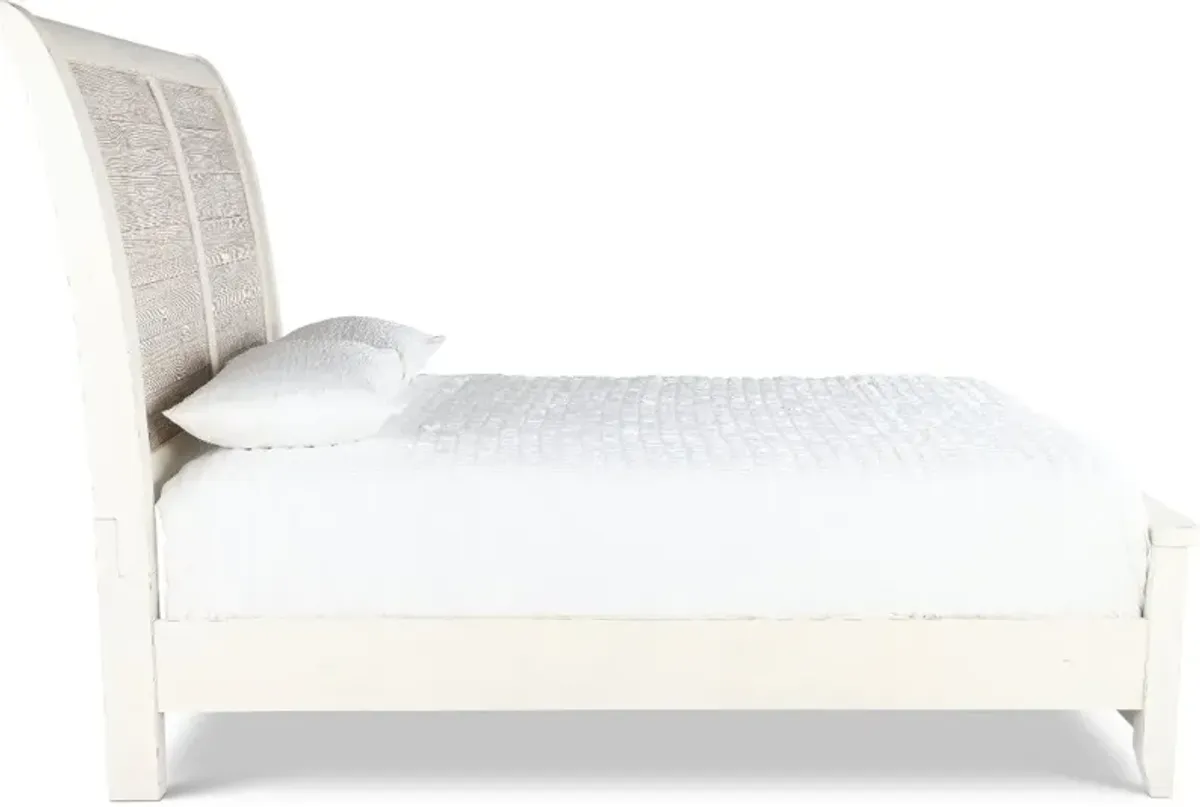 Backroads Weathered White Queen Bed
