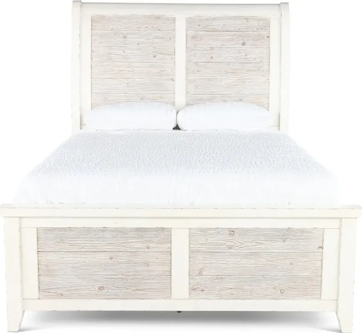 Backroads Weathered White Queen Bed